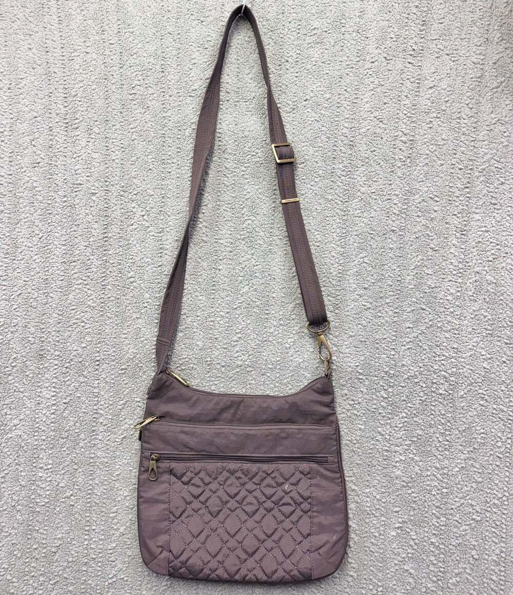 Travelon Anti-Theft Quilted Crossbody Bag Brown